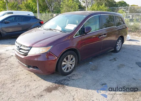 2014 Honda Odyssey Ex-L z USA, uszkodzony, nr VIN 5FNRL5H60EB098055